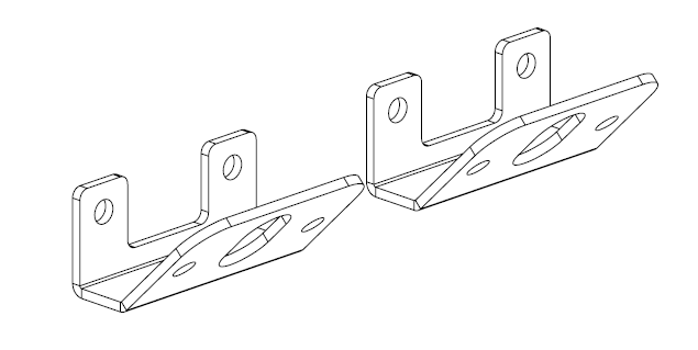angled light bracket (set of 2)