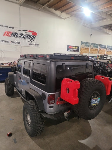 jeep jku/jlu utility roof rack (back half of split rack) overall dimensions for rear rack 59.00 x 51.00 (reference only)