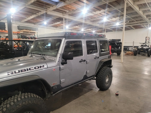 jeep jku/jlu utility roof rack (back half of split rack) overall dimensions for rear rack 59.00 x 51.00 (reference only)