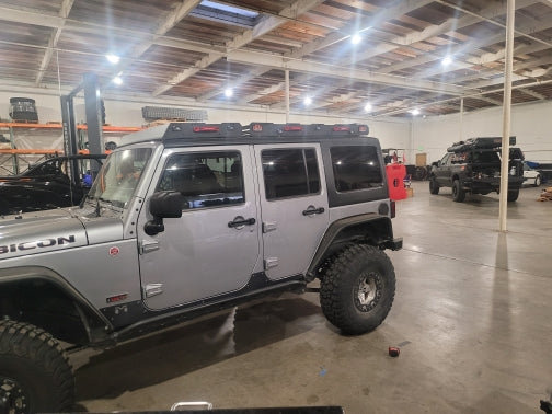 jeep jku/jlu utility roof rack (back half of split rack) overall dimensions for rear rack 59.00 x 51.00 (reference only)