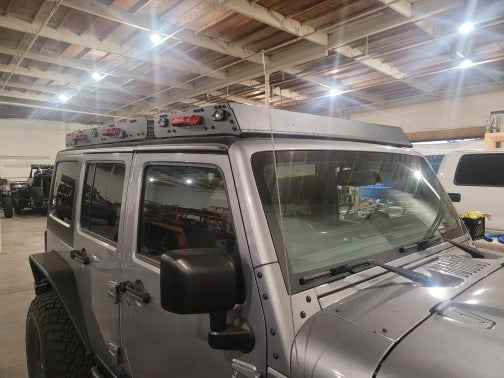 jeep jku/jlu utility roof rack (back half of split rack) overall dimensions for rear rack 59.00 x 51.00 (reference only)