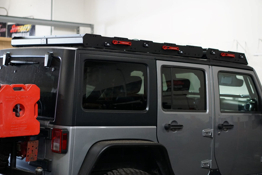 jeep jku/jlu utility roof rack (back half of split rack) overall dimensions for rear rack 59.00 x 51.00 (reference only)