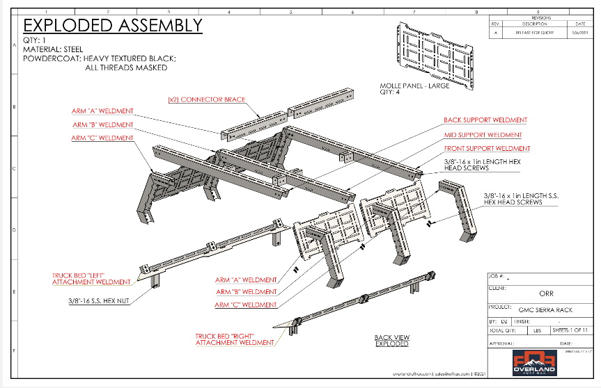 gmc sierra rax (bed rack)