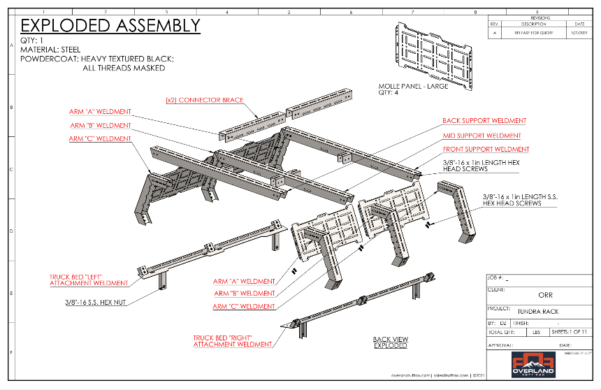 toyota tundra rax (bed rack)