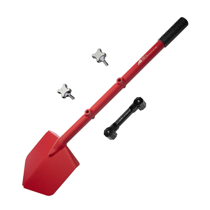 Shovel / Mount Combo - Red LONG Shovel / Black SSM with Knobs