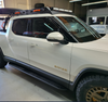 Rivian R1T Roof Rack System With Light Bar Cut Out & Bracket Baja Designs S8 Light Bar