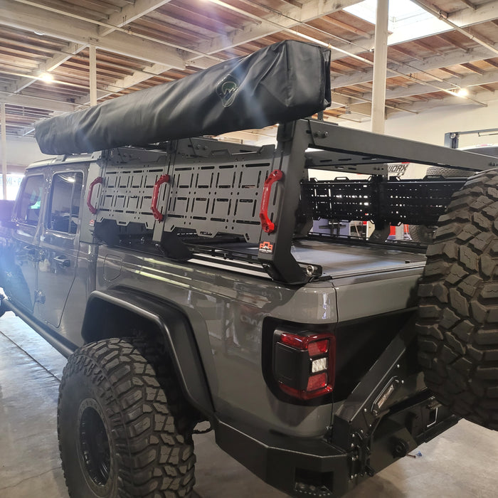 jeep gladiator tonneau cover/bed rack combo